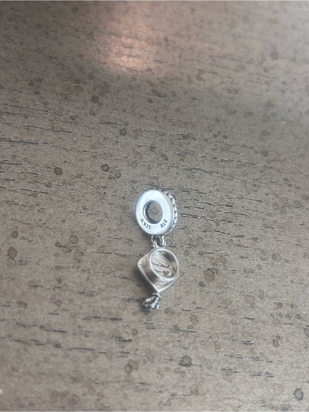 Retired Pandora Silver Graduation Cap Dangle Charm - Picture 5 of 5